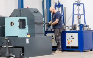 Worker at Alloy Wire International