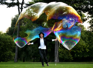 Supporting image for story: Staffordshire farm bursting with fun as ‘Willy Wonka of bubbles’ brings bubble bonanza to the Midlands