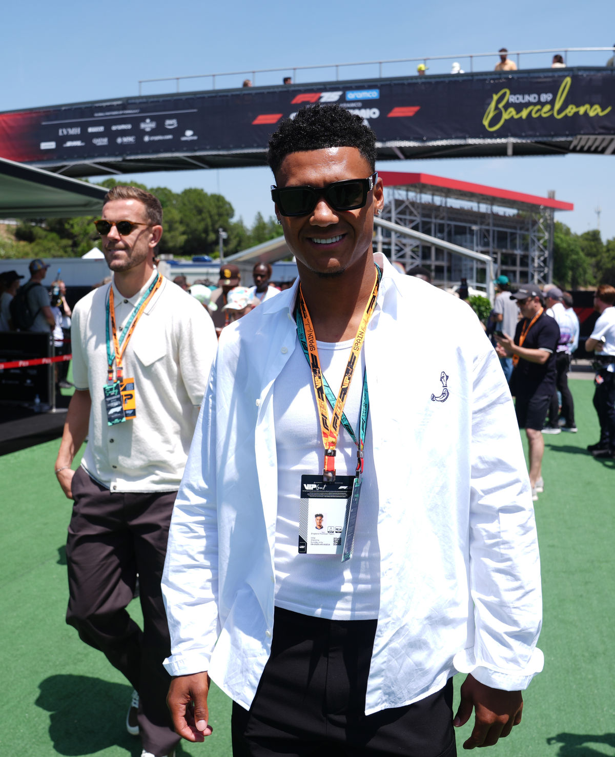 Midlands stars among the England squad enjoying sights of the Formula One Grand Prix in Spain