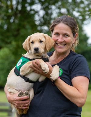 Helen with puppy Roo
