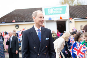 The Duke takes a look at the main hall of the centre