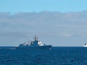 Supporting image for story: Russia begins massive naval drills together with China