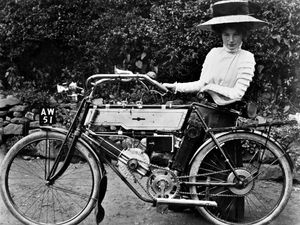 Supporting image for story: Early bike would have left Little Mummy riding high