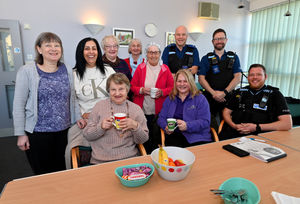 The Meet and Eat group at The Parish Centre, Grove Street, St George's, Telford, where people can meet up and stay warm..