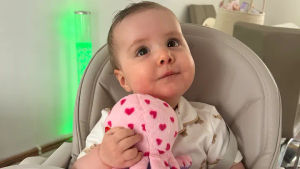 Remi suffers hundreds of seizures a day. Picture: GoFundMe