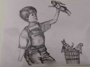 A closer look at Sara Sparks’ take on the famous piece of work by Banksy