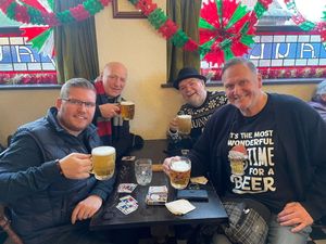 Peter (front right) and friends on their annual Christmas trip to BCLM. 