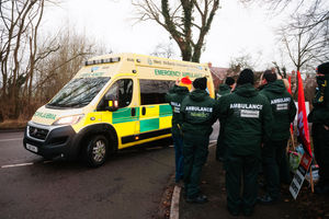 The GMB picket line at Shrewsbury