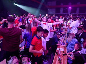 Supporting image for story: 80 dramatic photos as England fans in Wolverhampton endure hope, agony, jubilation and heartbreak
