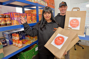 Food Bank distribution point launched by Secret Angels at the Park Village education centre