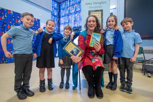 Amy Douglas with a group of pupils at Apley Wood Primary Academy