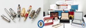 Luxury pens were discovered by police. Photo: West Midlands Police