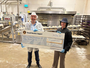 Rob Colbourne, of Walsall Business Support, left, with Bakery Mazowsze company secretary Joanna Podolak