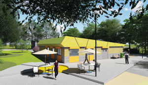 Artist impression of proposed new changing rooms in Northfield, Birmingham. PIC: Keon Homes