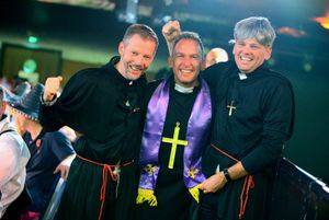 2017, from left: Anthony Hadfield, Richard Poole and Giles Nutkins