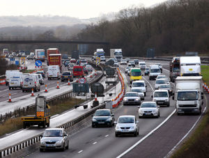 Supporting image for story: M5 closed between three junctions due to overnight crash as recovery works take place