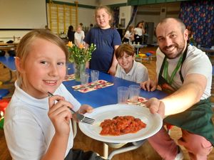 Supporting image for story: Muy bueno! Shrewsbury schoolkids whip up a Mexican feast for mums and dads using surplus food