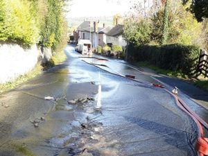 Supporting image for story: Water company apologises after two burst pipes 