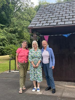 Members of the committee, Helen Skelton, Jackie Hankey and Nicola Rolinson at the Leisure Park