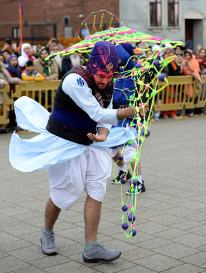 The festival is an occasion for the Sikhs to demonstrate their martial skills in simulated battles, promoting physical and mental well-being.