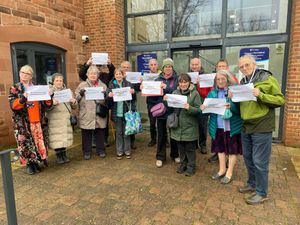 A protest was held outside The Guildhall in Shrewsbury prior to a planning committee meeting to determine a proposal to build 108 homes in Bayston Hill. The scheme was narrowly approved, with the chair using his casting vote. Picture: Rob Ruscoe