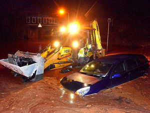 Supporting image for story: Driver had to be rescued in West Bromwich flood - VIDEO and PICTURES