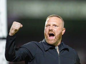 Manager Gavin Hurren celebrates the win (Jim Wall)