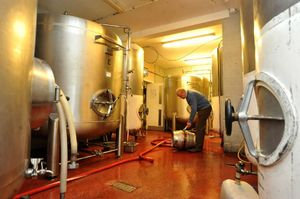 Tanks being conditioned at Woods Brewery Winstanton
