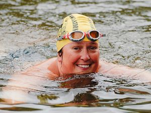 Supporting image for story: Severn swimmer in hospital after swimming 200 miles for charity