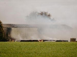 Supporting image for story: 'Accidental' cause of large farm barn fire near Telford