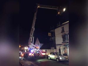Supporting image for story: Chimney fire at 17th century Much Wenlock hotel