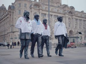 Supporting image for story: The Beatles Statue dressed in Ukrainian clothing ahead of Eurovision