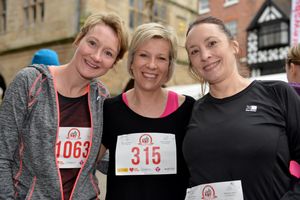 Friends from Wem Caroline Jenkis, Mel Davies and Kerry Howells