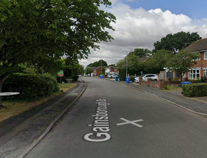Gainsborough Drive, Tettenhall Wood, near to where the tree has fallen