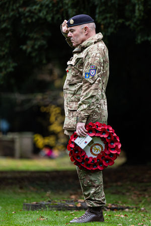 The Armistice Day service at Newport Cemetery. Picture: Euan Manning Photography