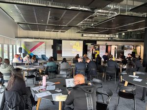 Chris Green speaks at the Creative Chain session