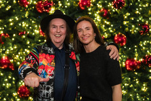 Supporting image for story: Birmingham's Millennium Point lights up for Christmas with Slade legend and city leaders
