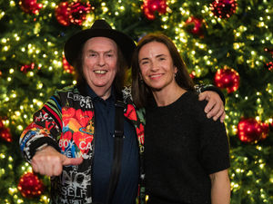 Supporting image for story: Birmingham's Millennium Point lights up for Christmas with Slade legend and city leaders