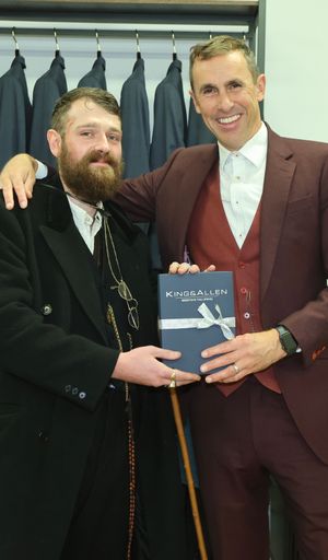 King & Allen founder and CEO, Jake Allen with Tom Hardy lookalike competition winner Aran