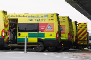 Ambulances outside Midland Metropolitan University Hospital, Smethwick on Wednesday January 8, 2025.