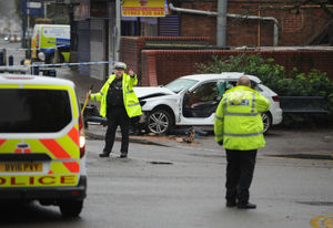 Debris was left scattered across the junction