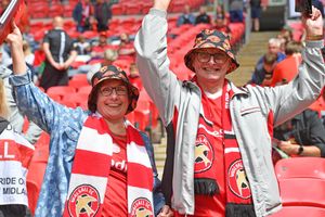 Walsall fans before the game