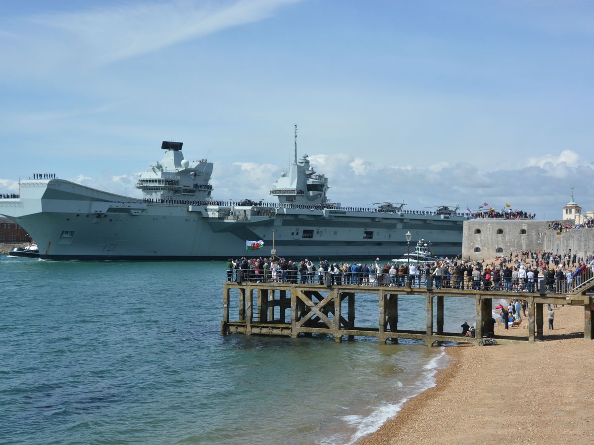 Navy flagship HMS Prince of Wales leaves Australia during eight-month deployment