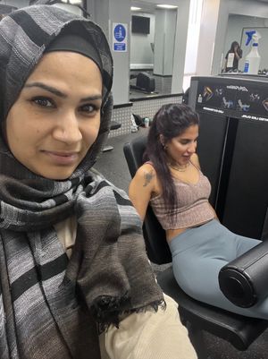 Romana and a client at Fox Hollies.