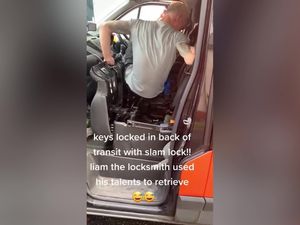 Supporting image for story: 'Houdini' locksmith retrieves keys locked in van by crawling under seat