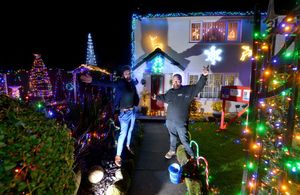 Ryan Pickering and Shaun Pickering with the lights