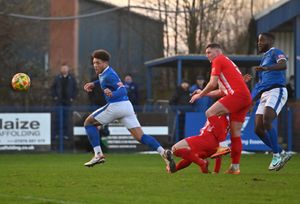 Ryan Wynter scores the only goal of the game..