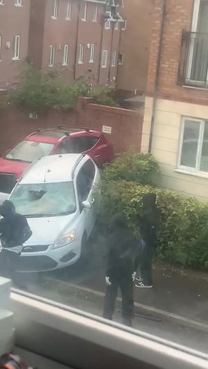 The incident was caught on camera and shows the attack in full progress