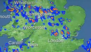 Rain will hit the West Midlands.