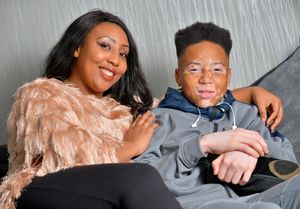 Kaiden with his mother Dominique Williams, 31